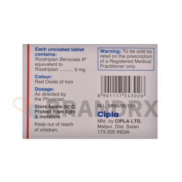 Rizact 5 mg Cipla